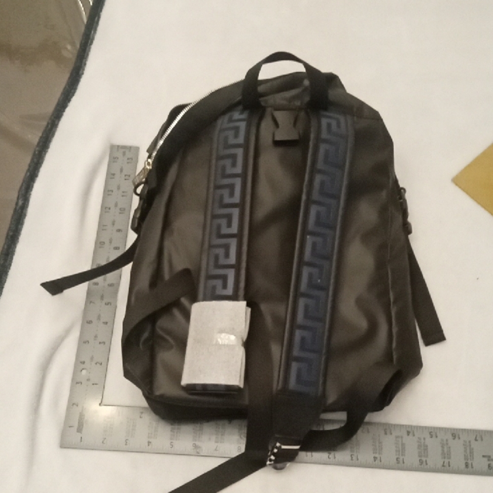 Versace Men's Black Backpack Blue Black GWP Parfums NEW